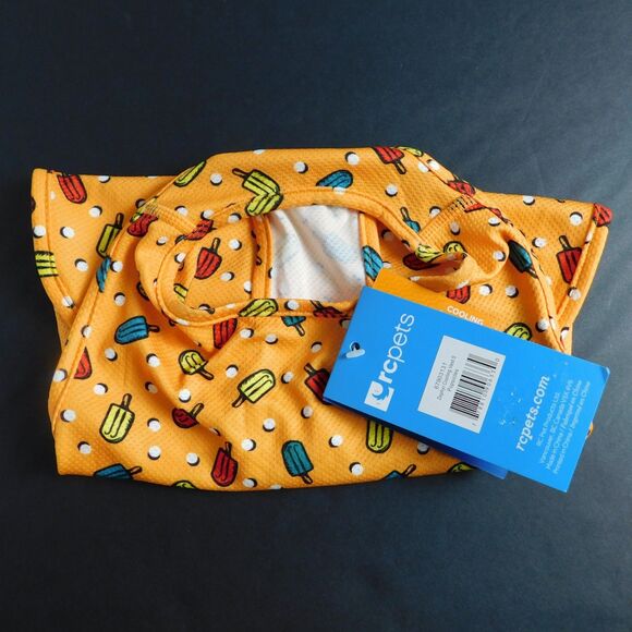 RC Pets Zephyr Cooling Vest Small Orange Popsicles Dog, Reflector Tab NEW NWT - Picture 8 of 13